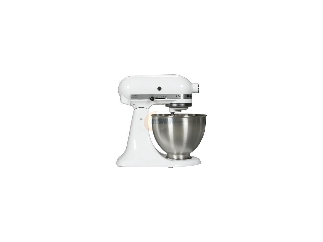 KitchenAid K45SSWH Classic 250Watt 41/2Quart Stand Mixer (White