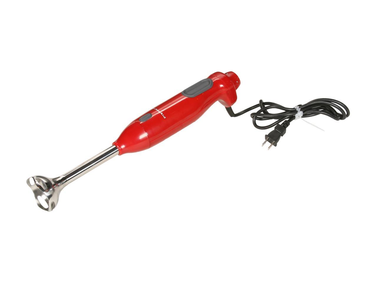 KitchenAid KHB300ER Empire Red Immersion Blender w/Attachments