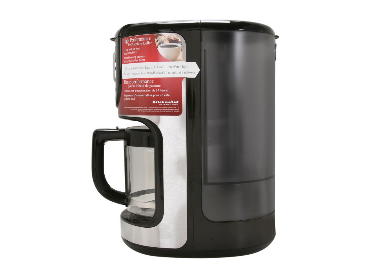 KitchenAid KCM111OB Onyx Black 12 Cup Glass Carafe Coffee Maker