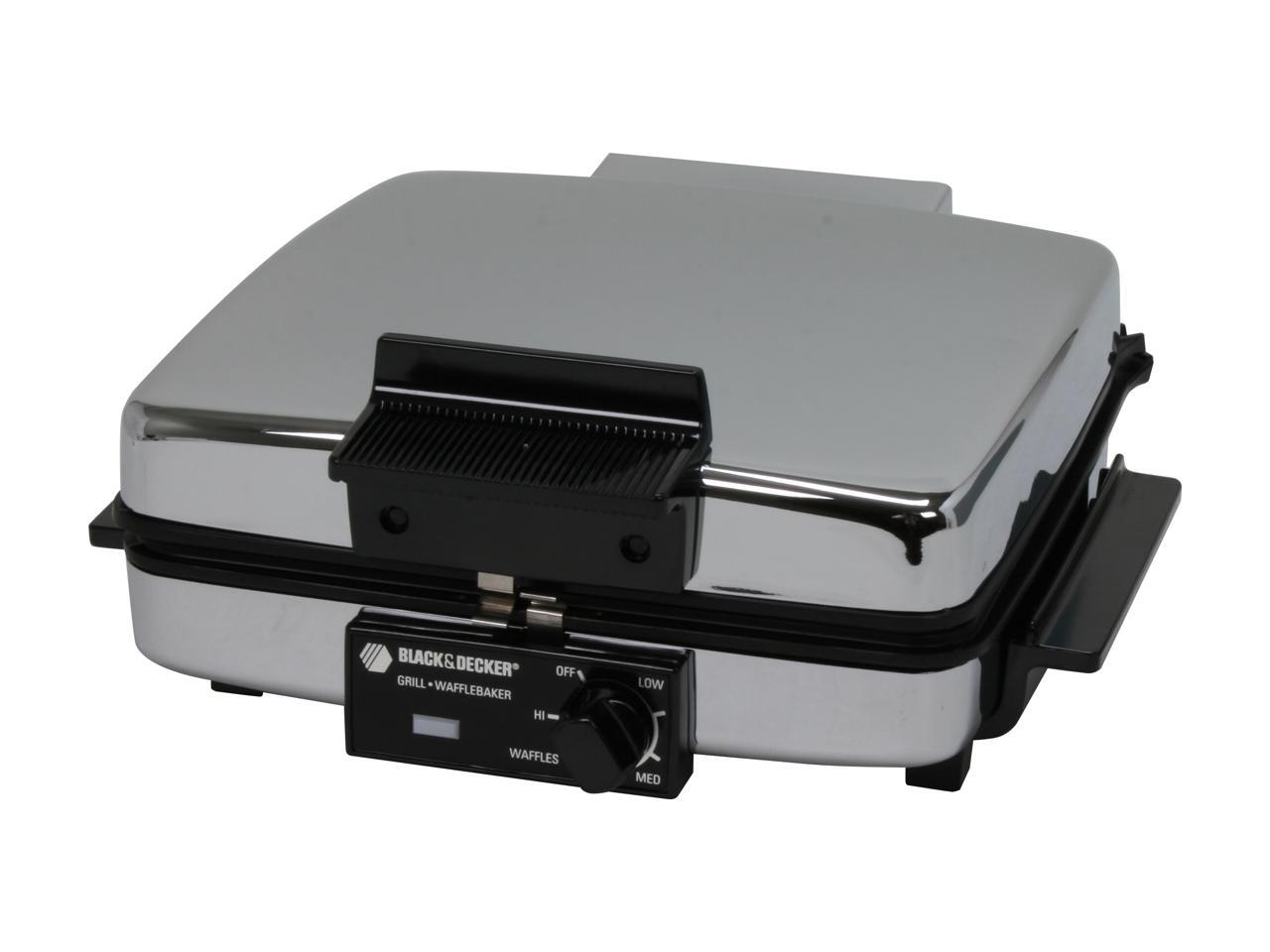 Black & Decker G48TD Stainless Steel Grill & Waffle baker