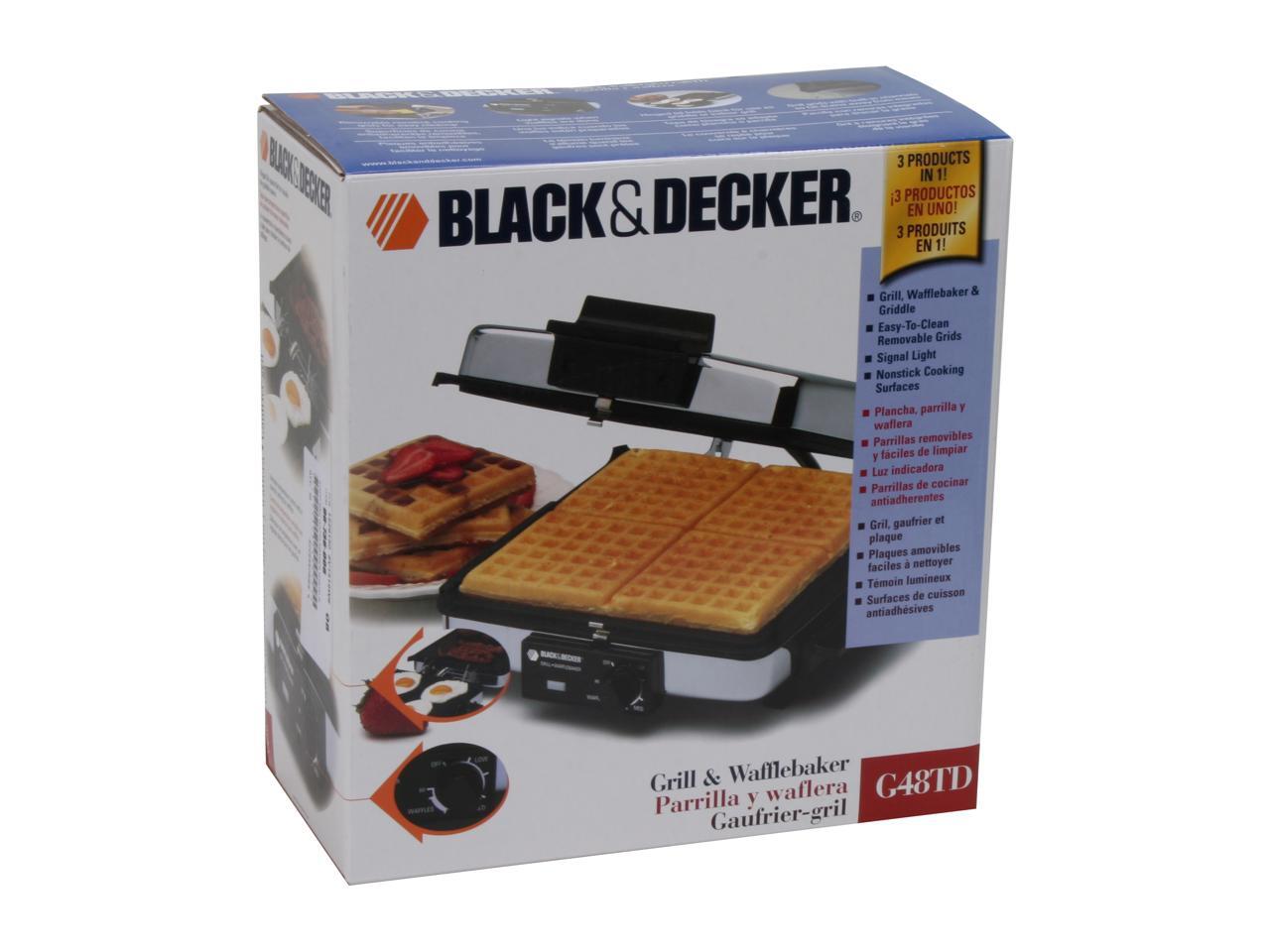 Black & Decker G48TD Stainless Steel Grill & Waffle baker