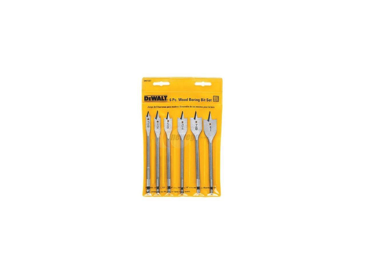 DEWALT DW1587 6pc. Wood Boring Bit Set