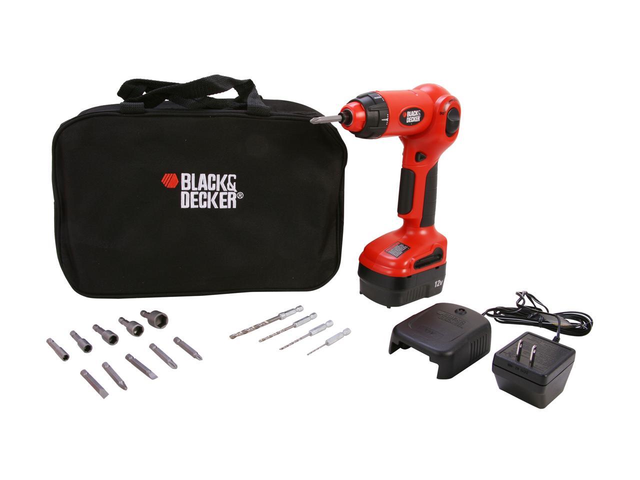 Black & Decker XD1200K 12V Cordless Swivel Drill