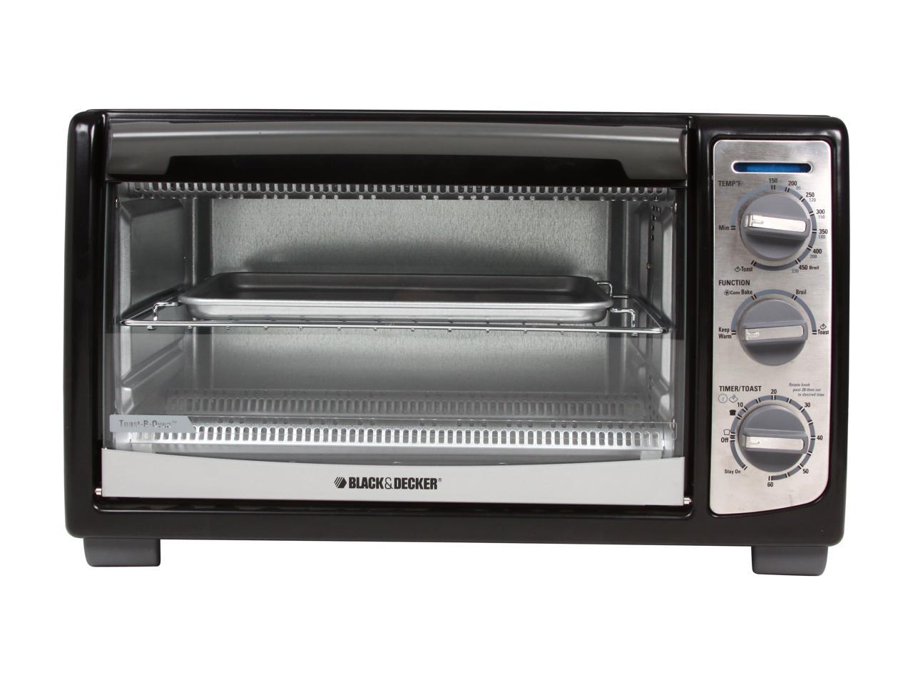 Black & Decker TRO4075B Black 4Slice Toaster Oven With Convection