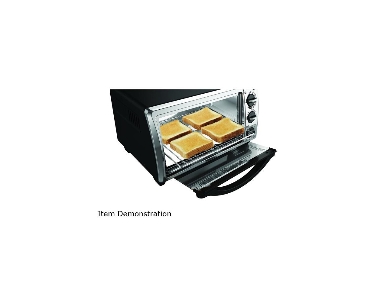 Black & Decker TO1313SBD 4Slice Toaster Oven, Silver/Black