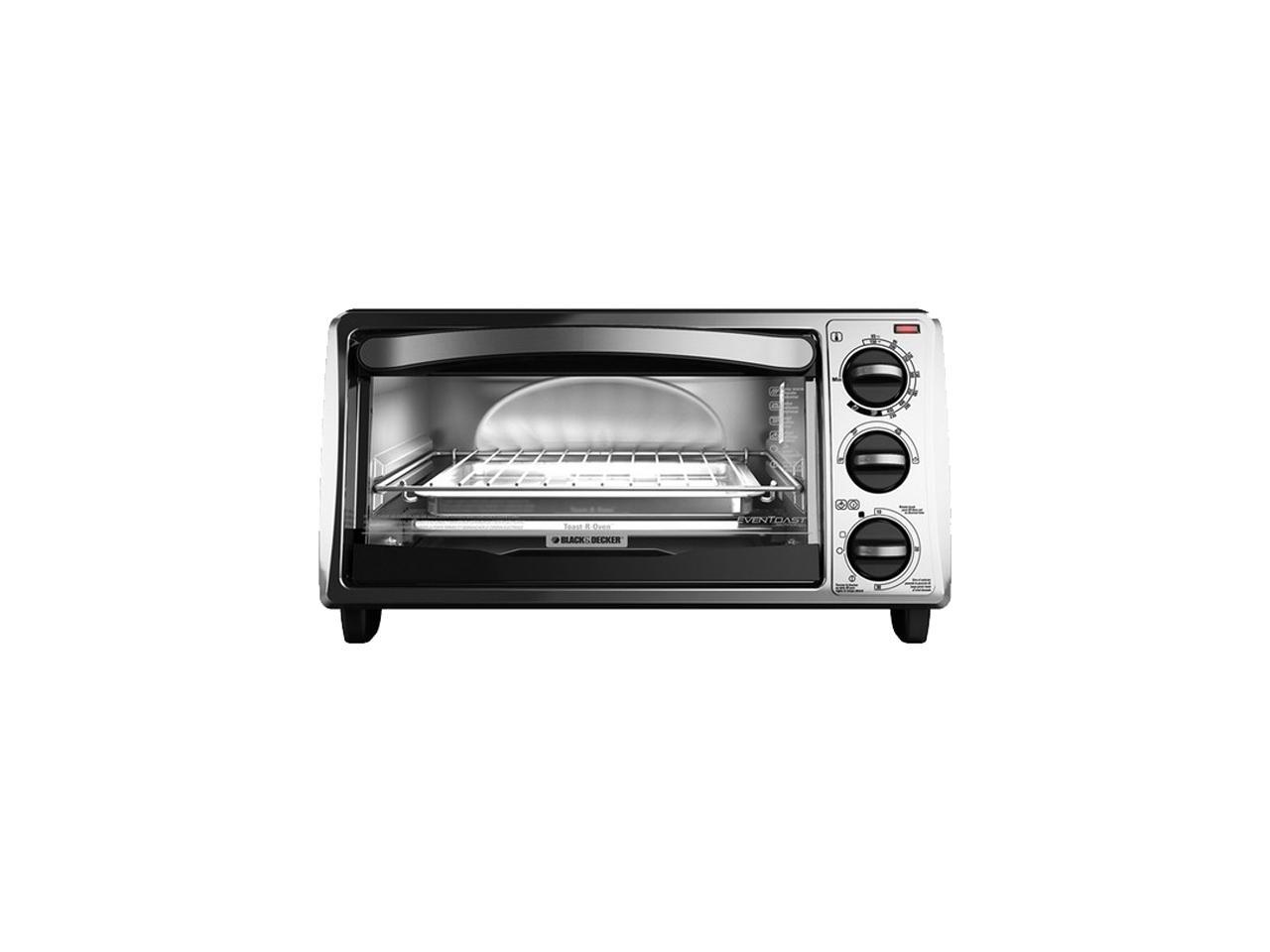 Black & Decker TO1313SBD 4Slice Toaster Oven, Silver/Black