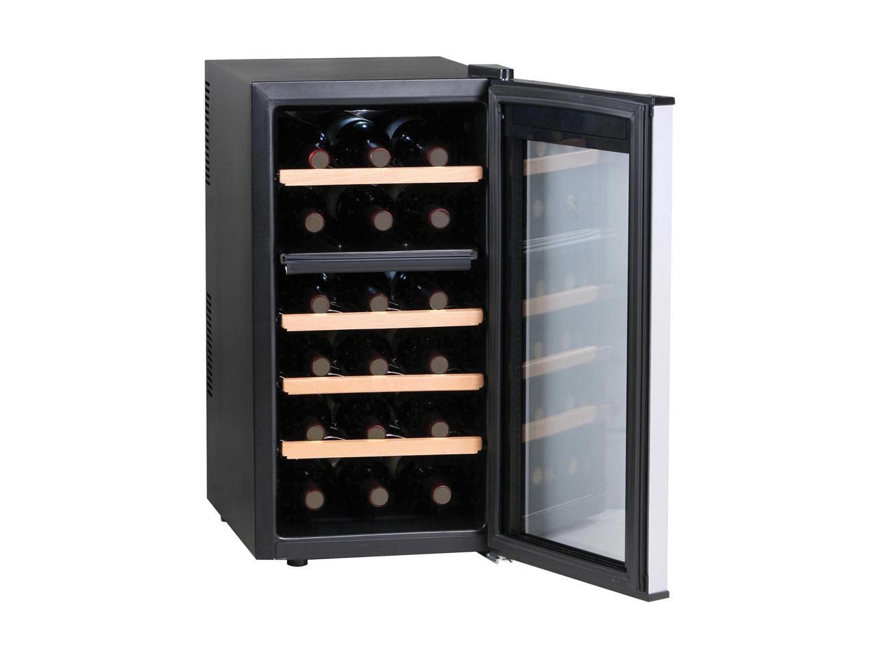 Haier HVTS18DBVS 18 Bottle Dual Zone Wine Cellar With Virtual Steel