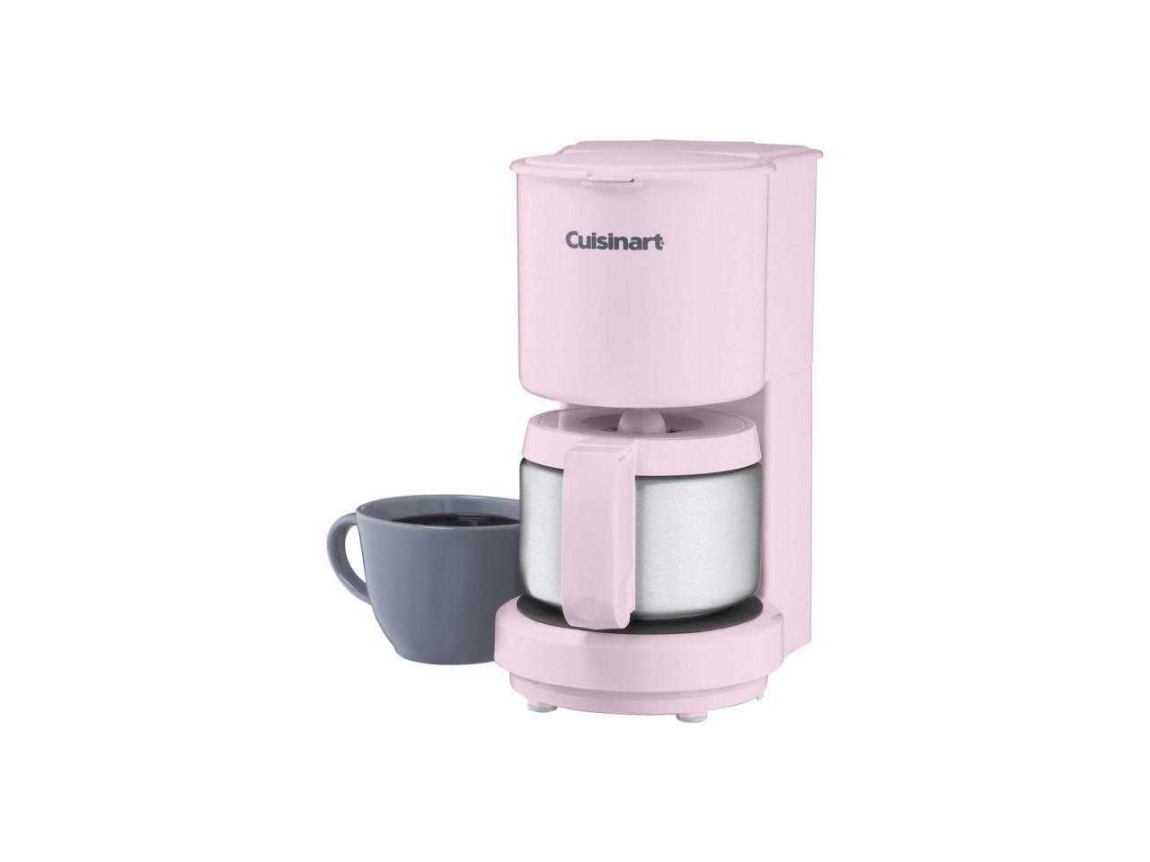 Cuisinart DCC450PK Pink 4Cup Coffeemaker with Stainless Steel Carafe