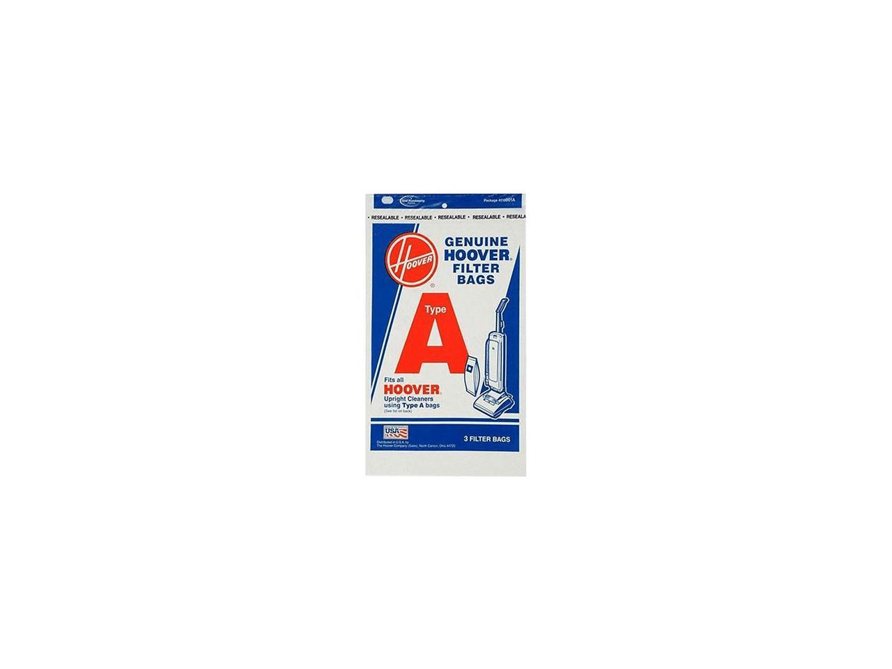 HOOVER 4010001A TypeA Vacuum Cleaner Bags, 3Pack