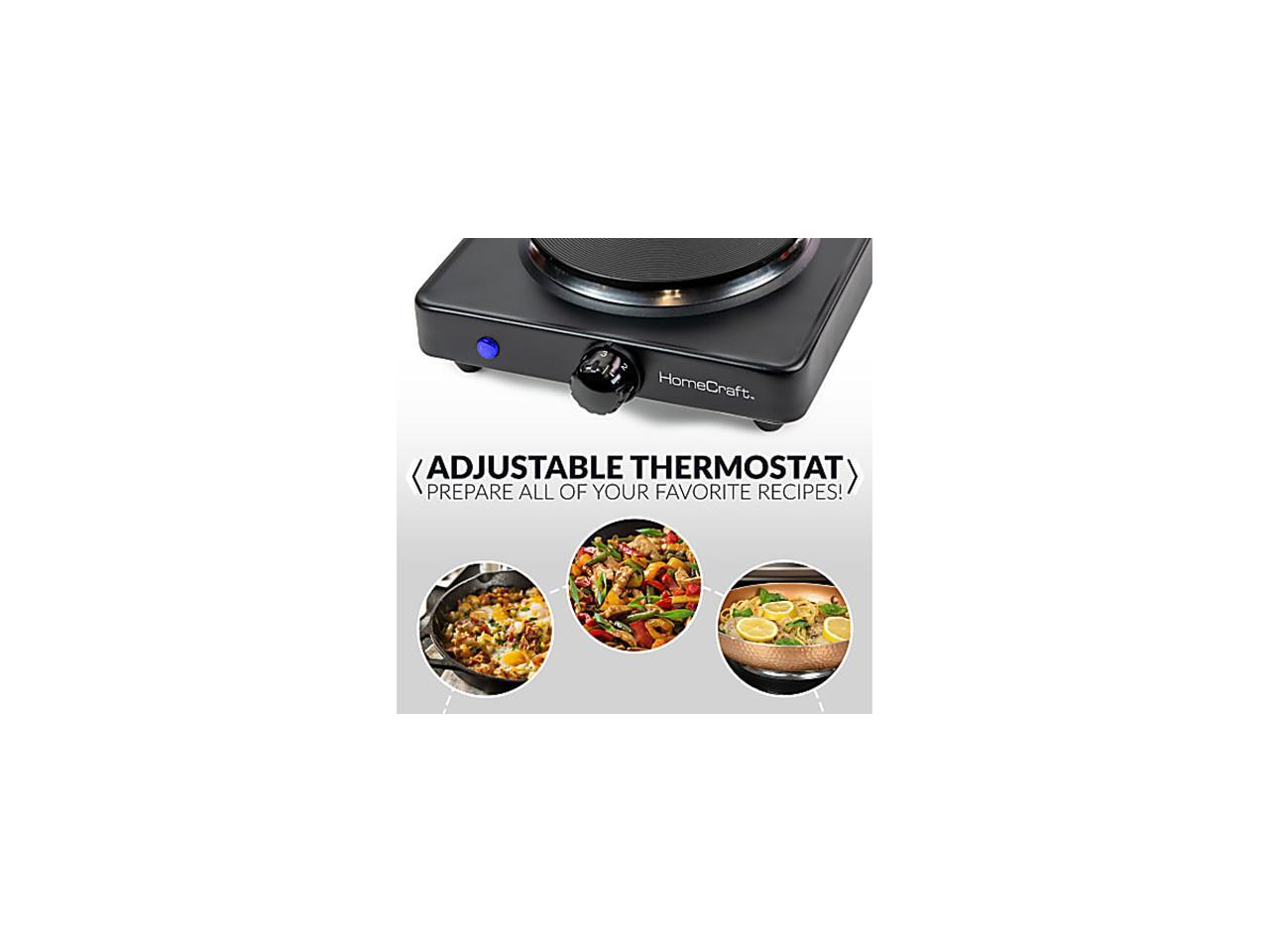 Nostalgia HomeCraft Single Burner Hot Plate HCSB75BK