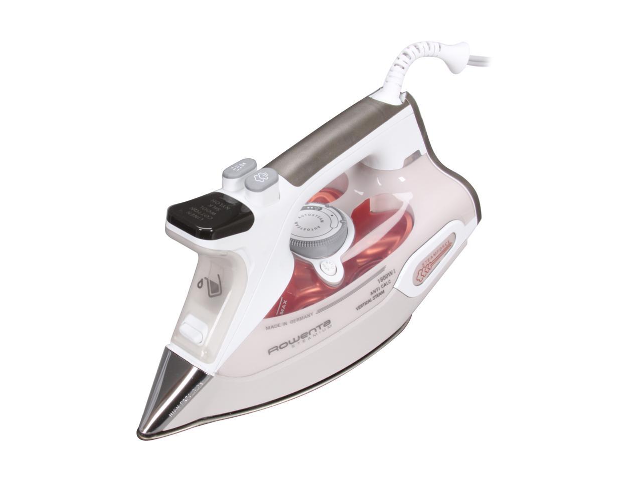 Rowenta DW9080 Steamium 1800Watt Steam Iron with 400Hole Platinum Soleplate
