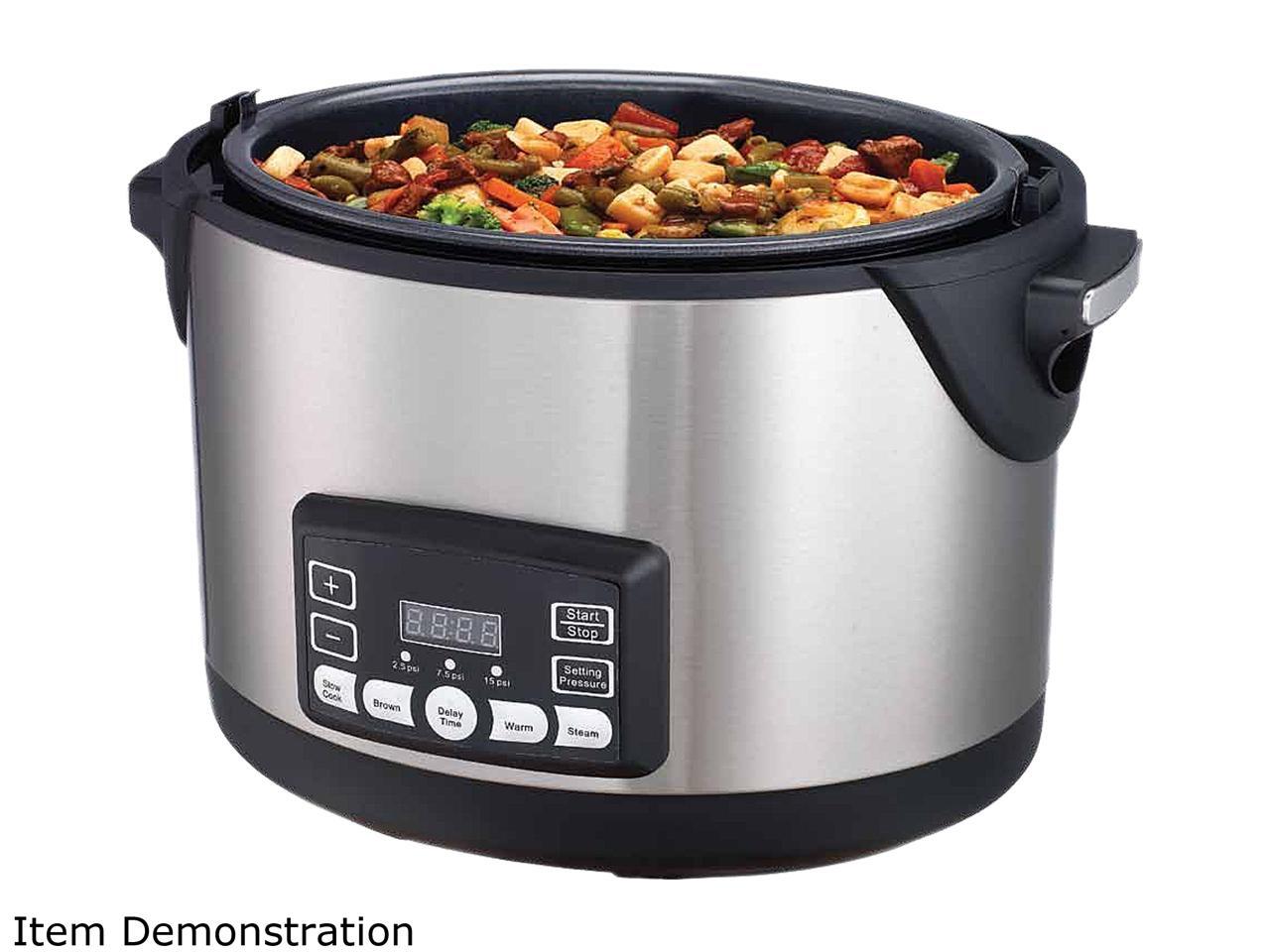 Big Boss 8698 Stainless Steel Oval Pressure Cooker 8.5qt
