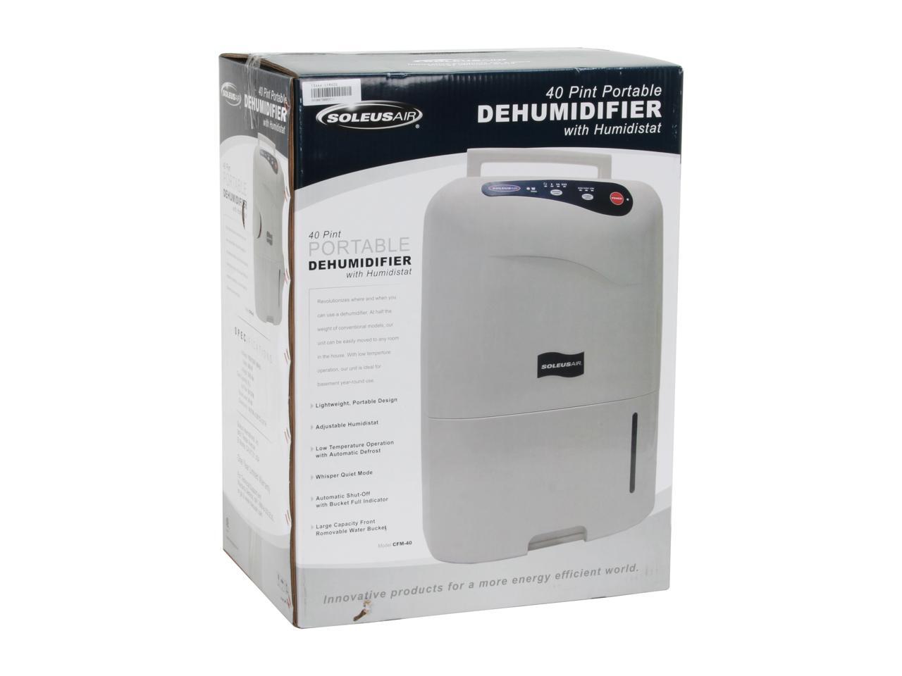 Soleus Air CFM40 40 Pint Dehumidifier White Newegg.ca