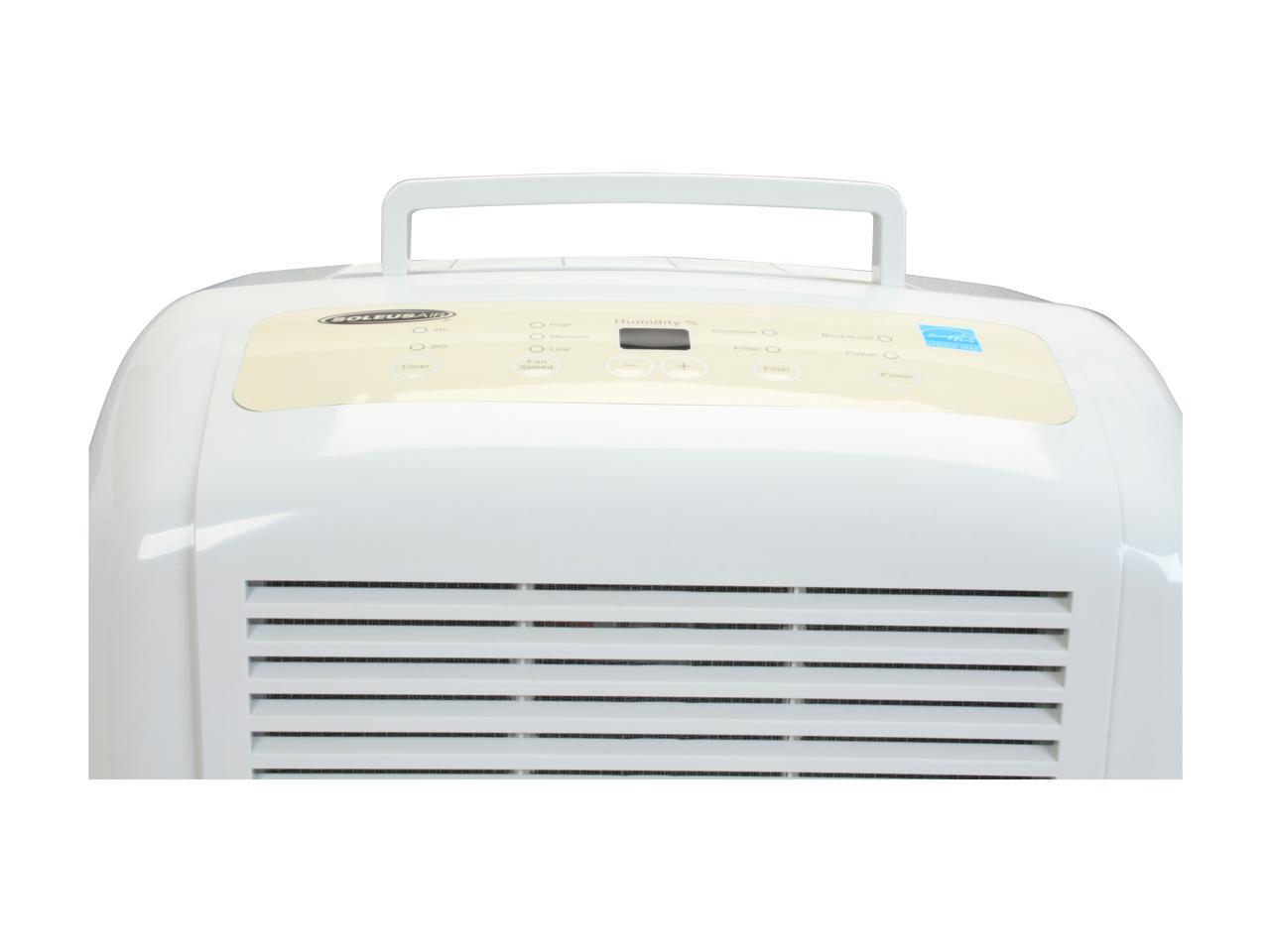 Soleus Air DP15003 Humidistat 50pint Portable Dehumidifier White
