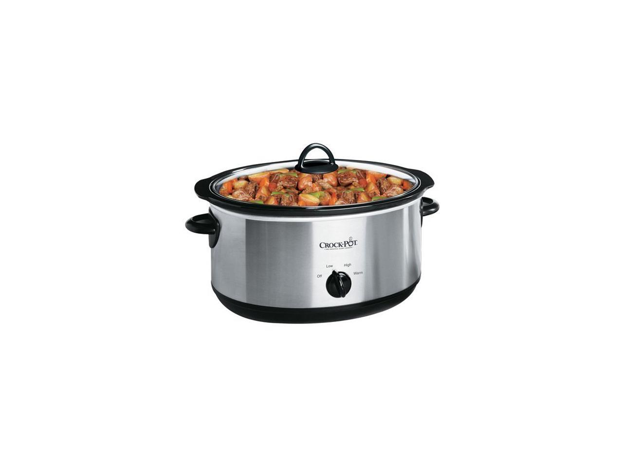 CrockPot SCV700SS 7Quart Oval Manual Slow Cooker, Silver