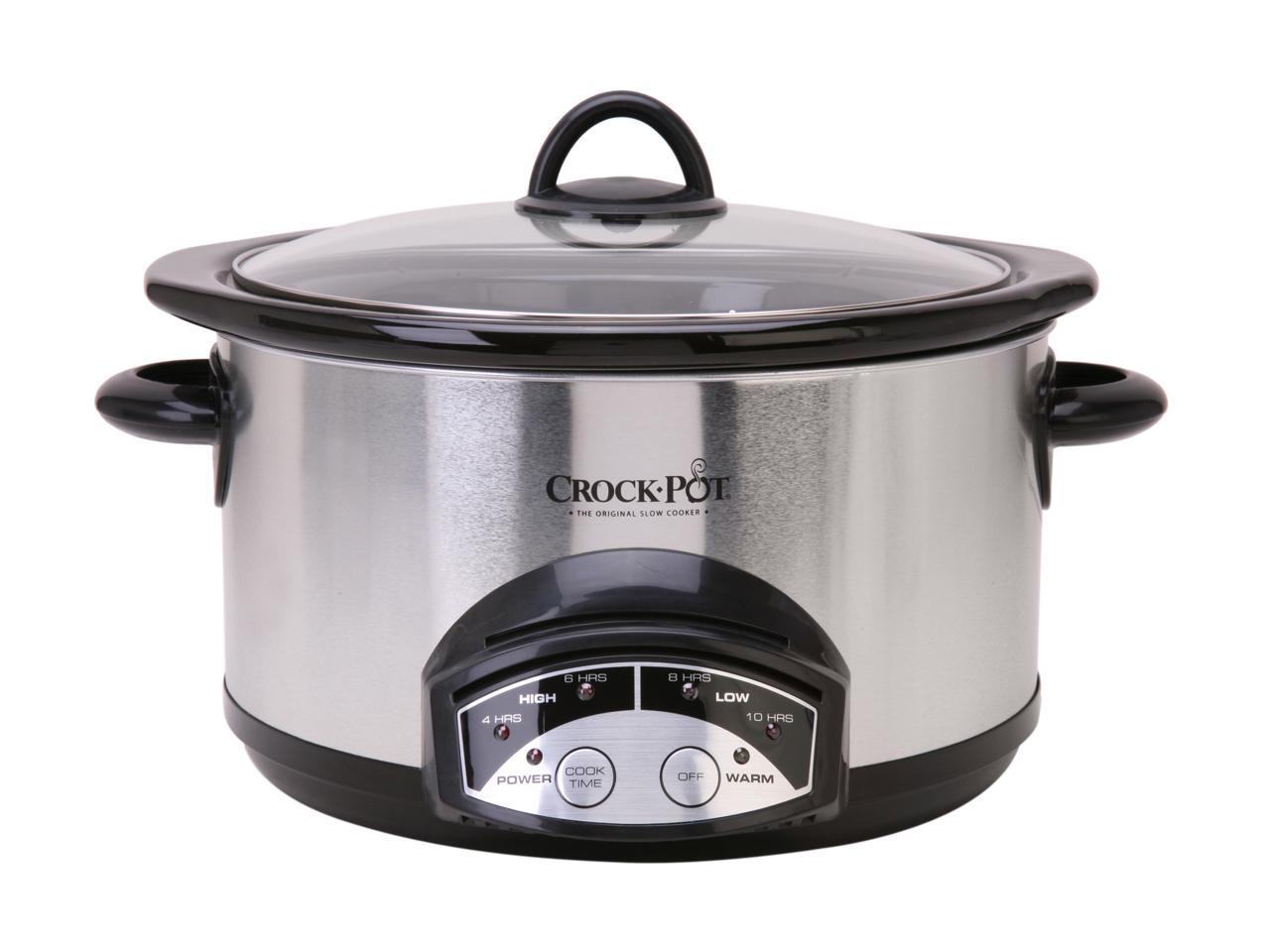 CROCK-POT SCRP500-SP Stainless Steel 5 Qt. Programmable Slow Cooker ...