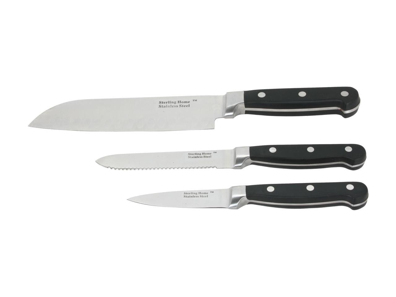 Sterling Home 8455SH 3piece Stainless Steel Knife Set