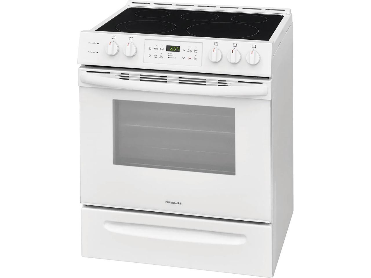 Frigidaire 30" Front Control Freestanding Electric Range FFEH3054UW