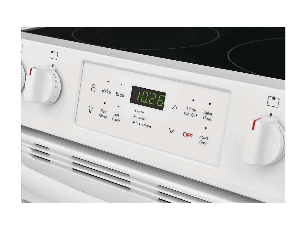 Frigidaire 30" Front Control Freestanding Electric Range FFEH3054UW