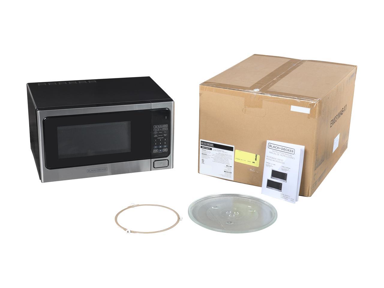 Black & Decker EM031MABX1 1.1 cu. ft. 1000W Microwave Oven, Stainless