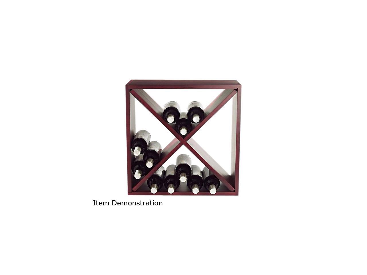 Wine Enthusiast 640 24 04 Cellar Cube Wine Rack Mahogany