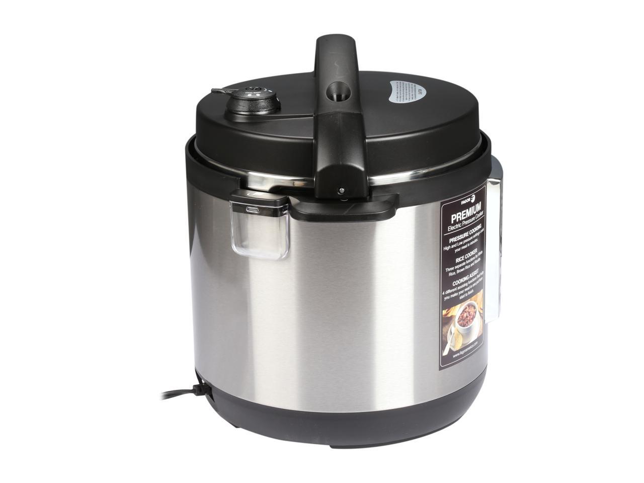 Fagor Premium 6Quart Electric Pressure Rice Multi Cooker Silver