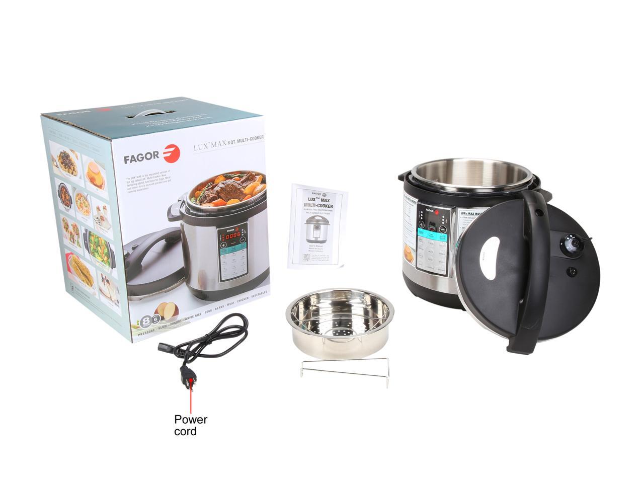 Fagor 976010395 LUX MAX MultiCooker, 8 Quart, Silver