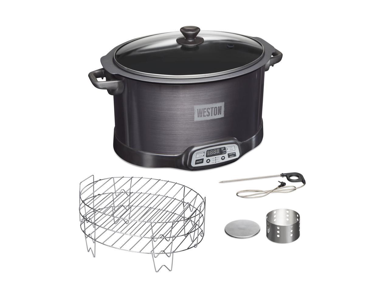 Weston 032500W Black 2In1 Indoor Smoker & Slow Cooker