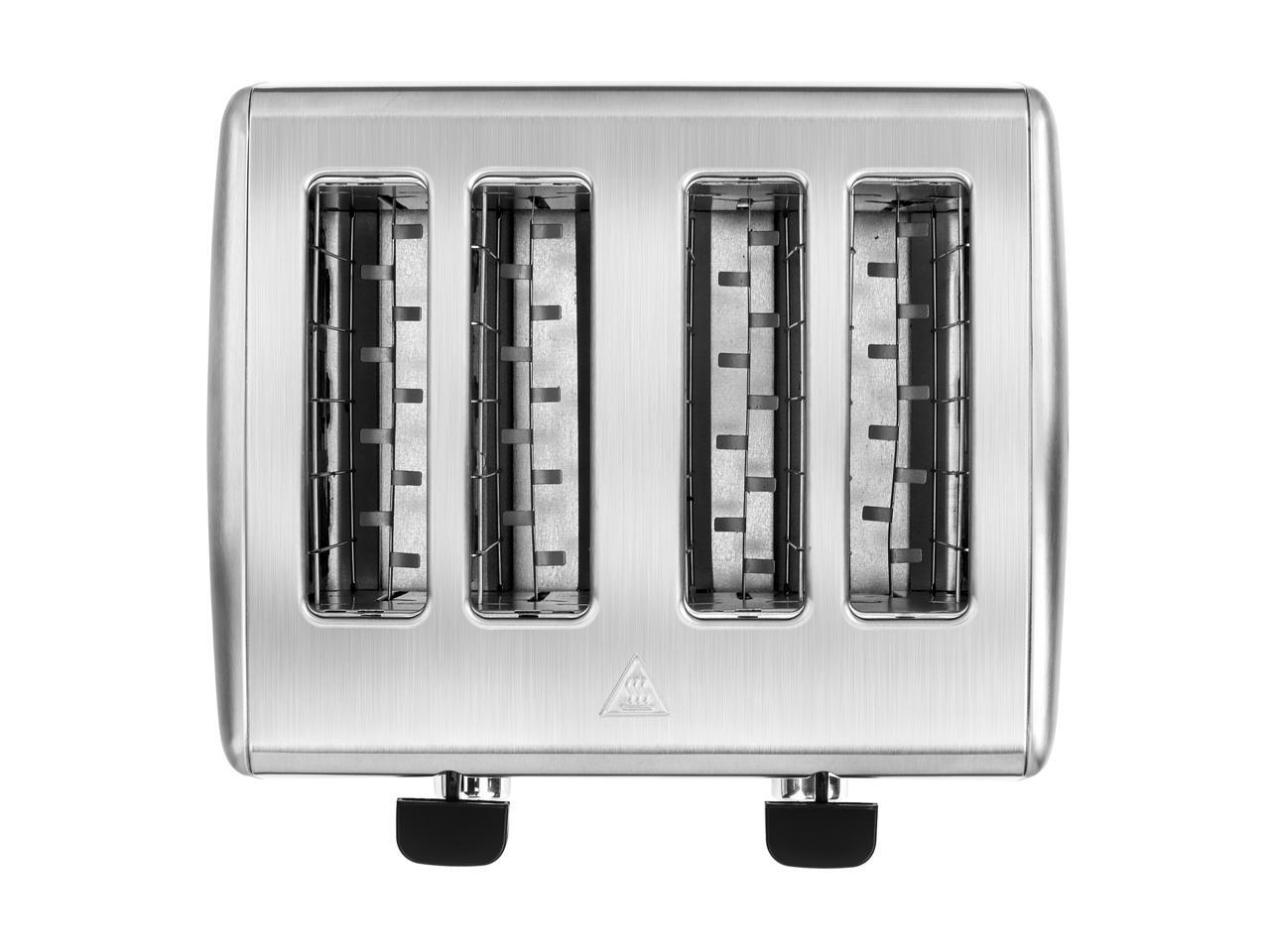Continental Electric 4Slice Extra Wide Slot Toaster, Stainless Steel