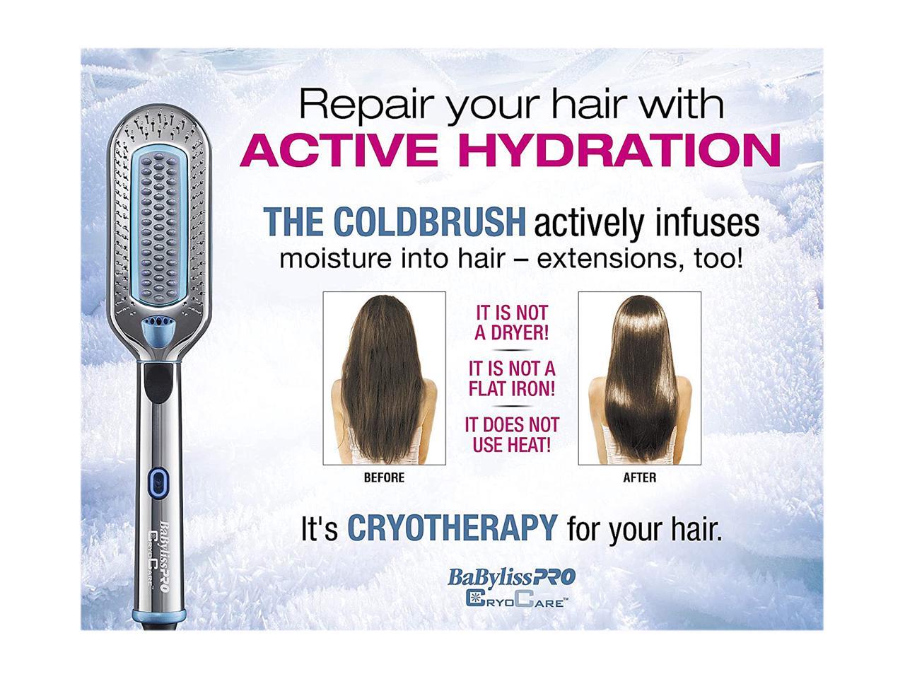Babyliss Pro CryoCare The Cold Brush Cryotherapy for Hair Hydrates Shines  and Smoothes 
