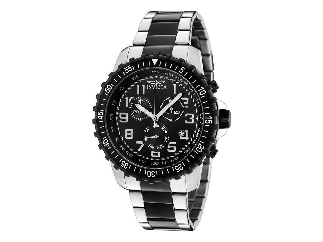 Men S Invicta Ii 1326 Chronograph Black Dial Two Tone Watch Newegg Com