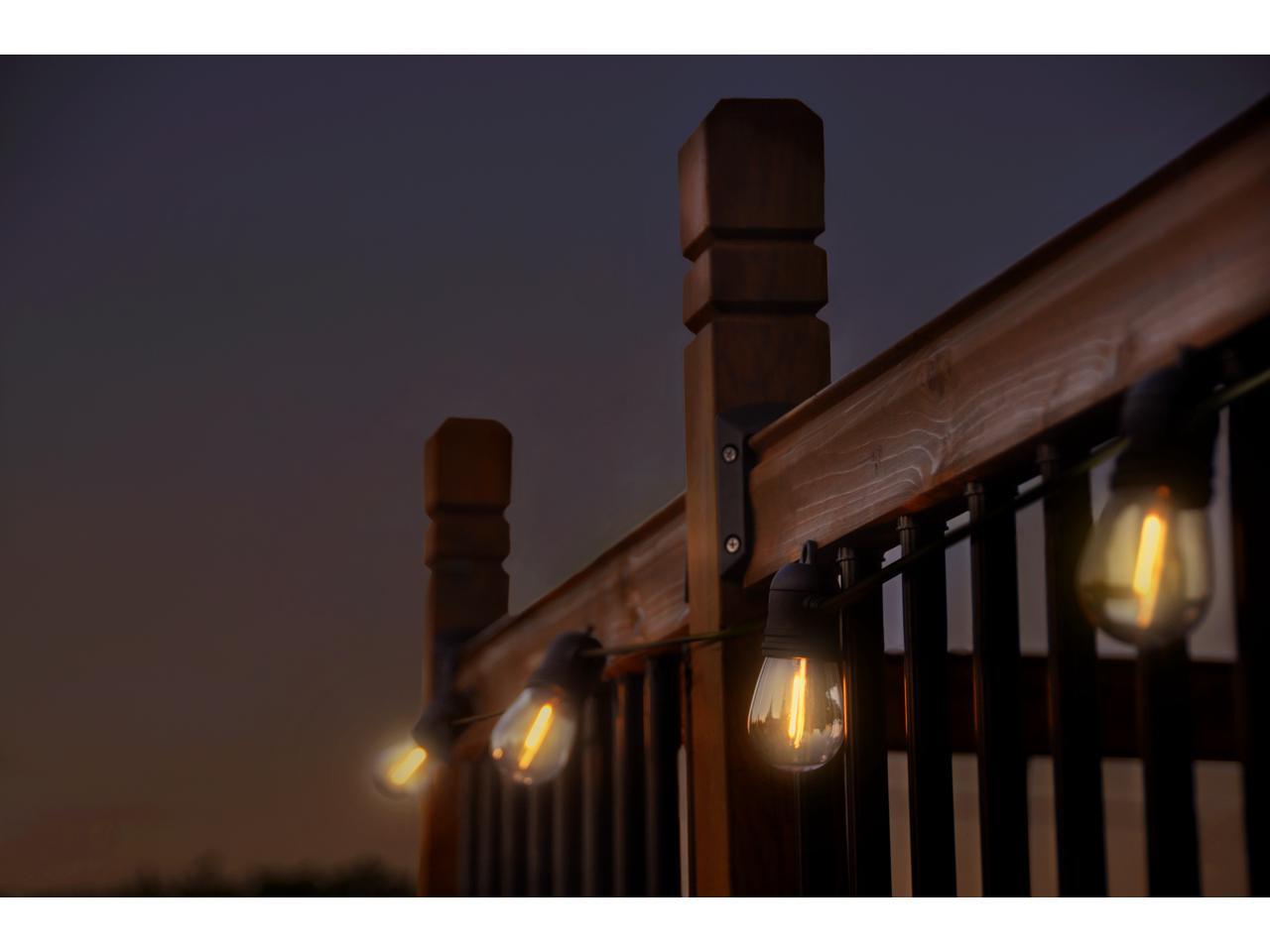 Sunforce 46' Solar 20 LED Bulbs Hanging Indoor Outdoor String Light Shatterproof/Weather