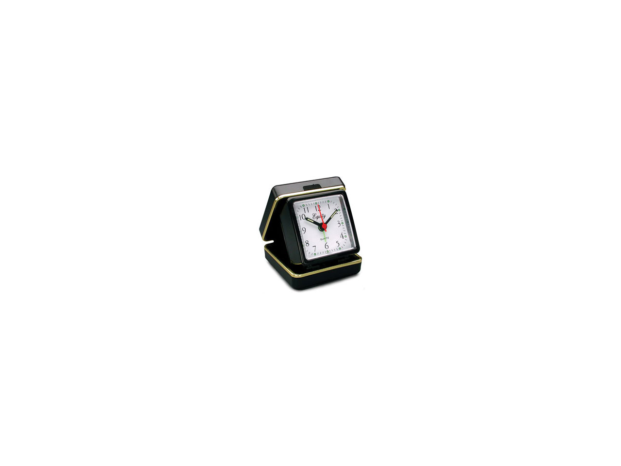 Equity 20080 Quartz Folding Travel Alarm Clock with Luminous Hands and