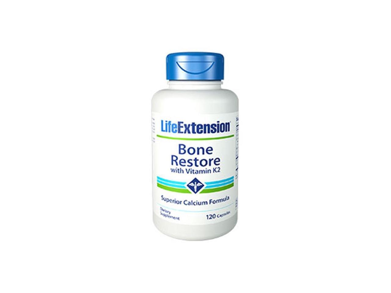 Life Extension 1727 Bone Restore With Vitamin K2 120 Capsules Newegg Com