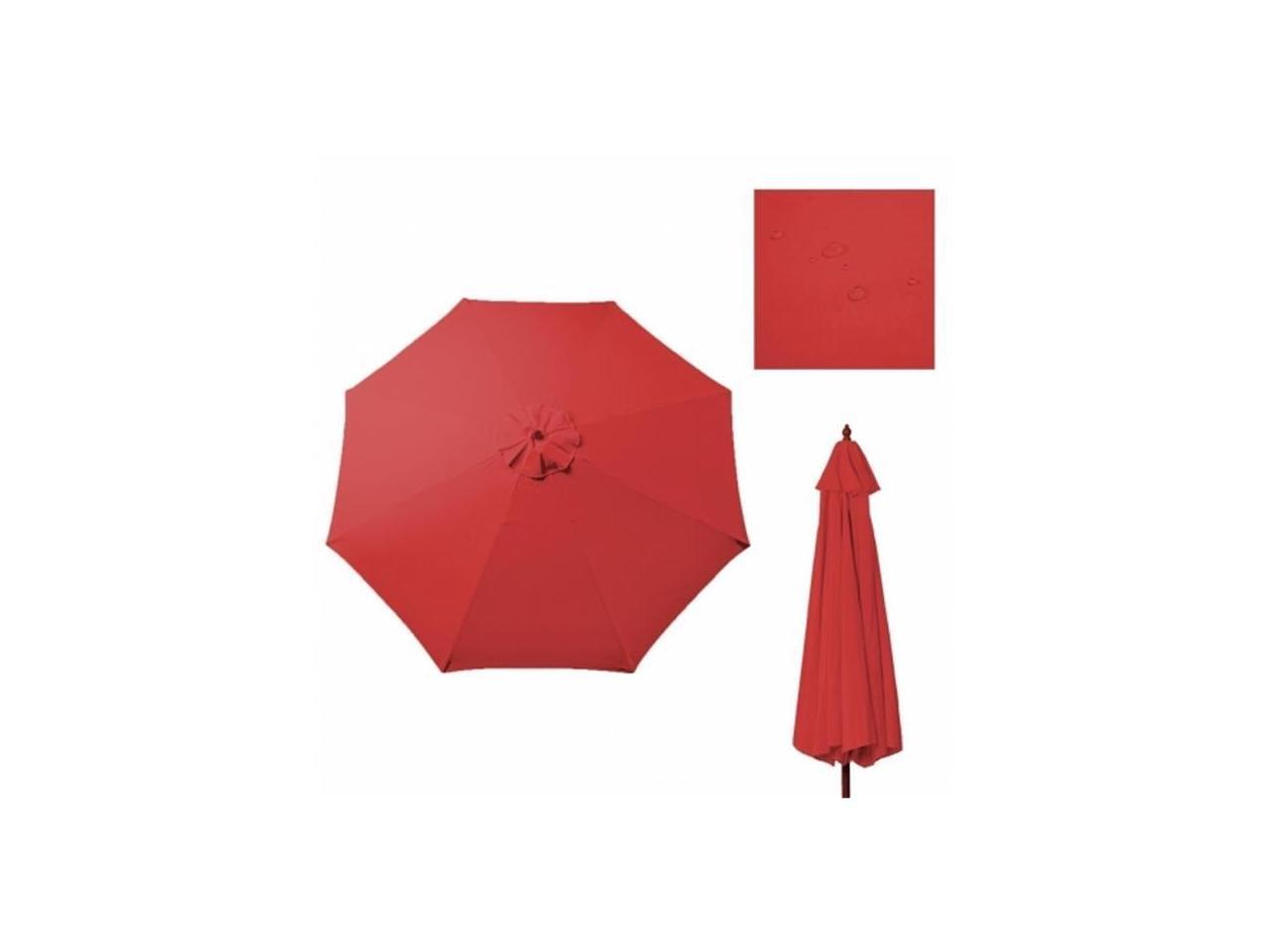 Onlinegymshop Cb16163 9 Ft Patio Umbrella Cover Canopy Replacement Top Outdoor Tan Red For 8 Ribs Newegg Com