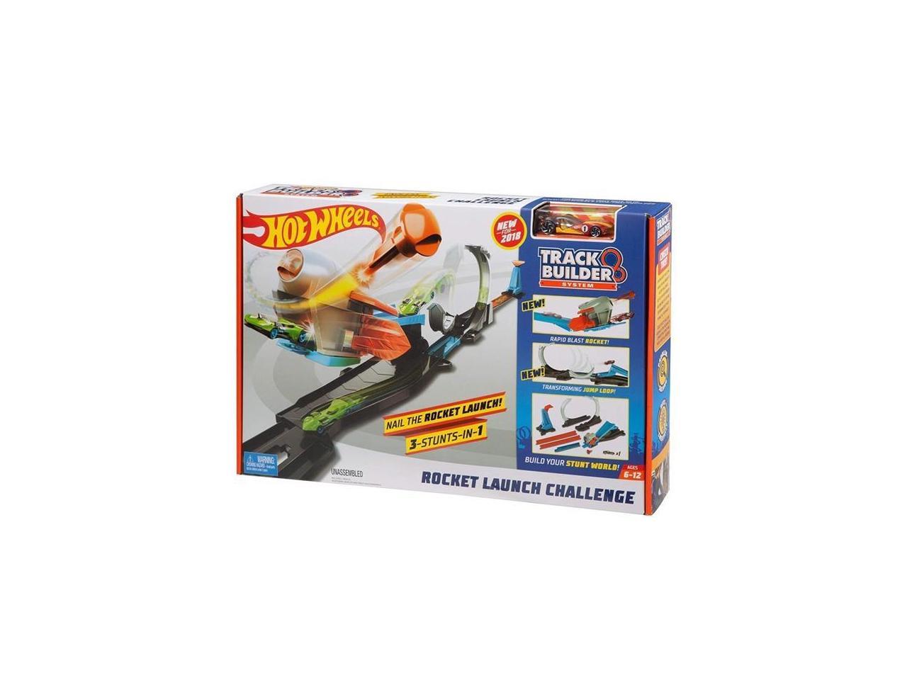 hot wheels track builder rocket launch challenge playset