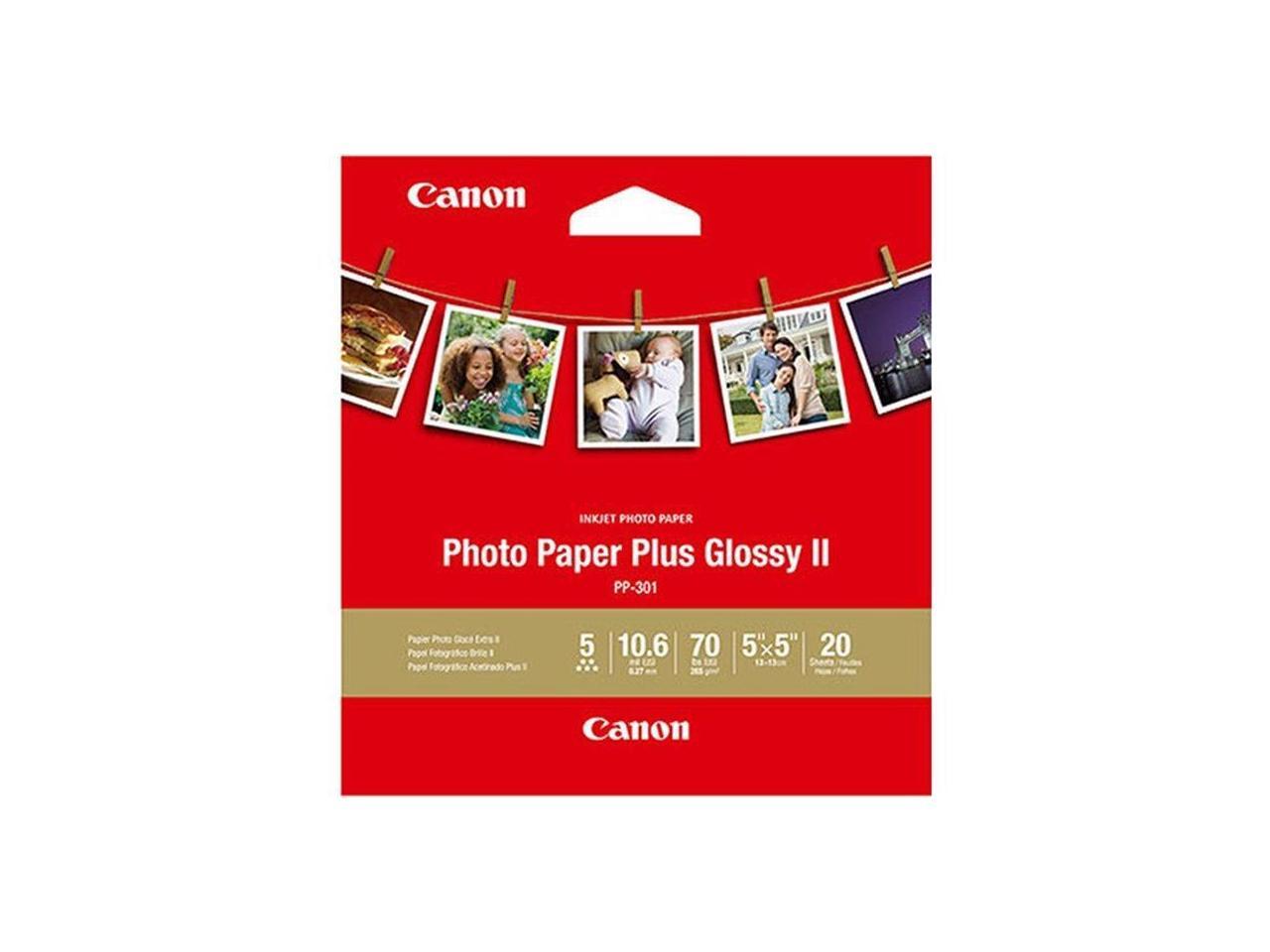 Canon Photo Paper Plus II Glossy Surface Gloss Inkjet Photo Paper, 20