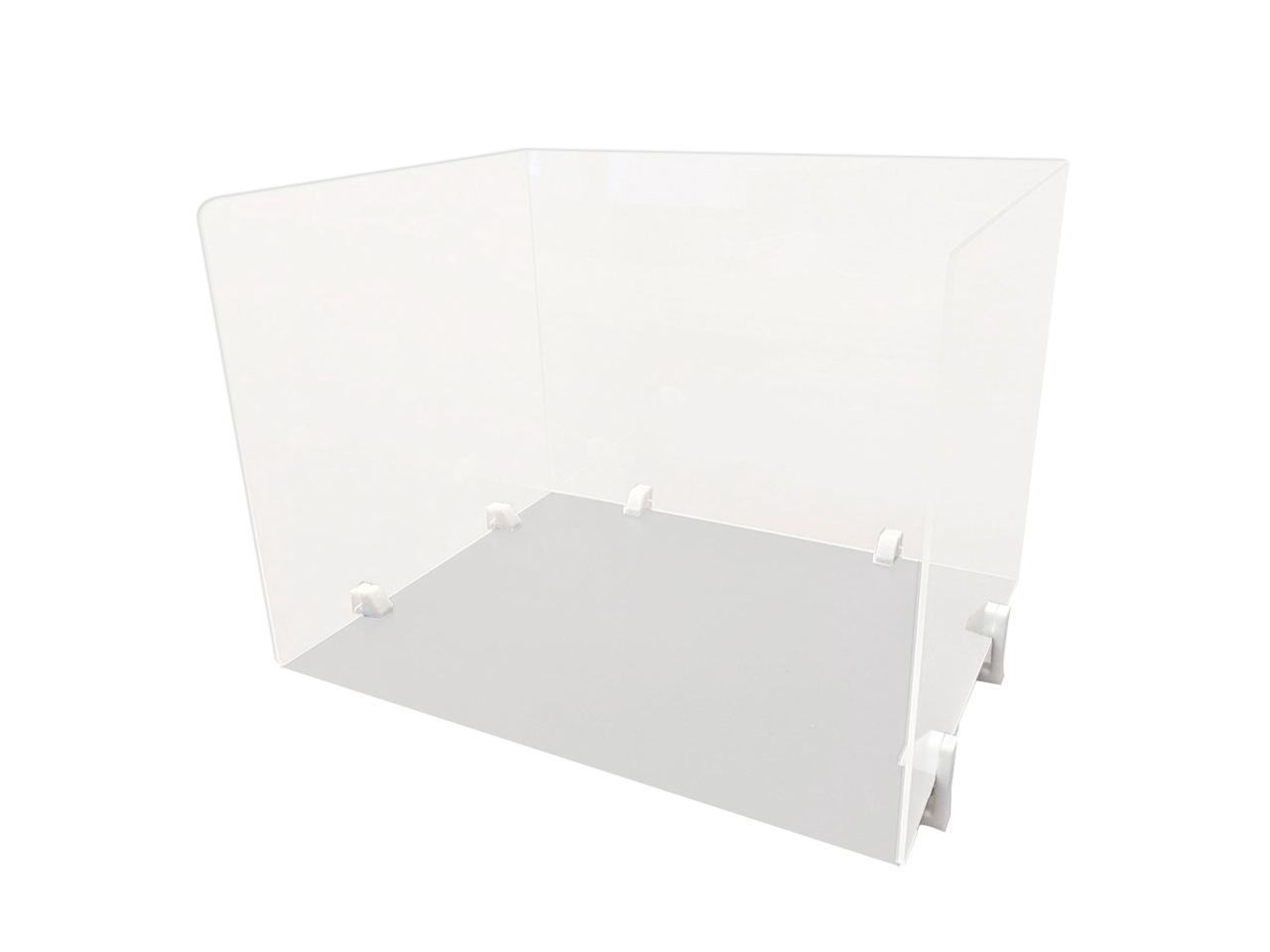 Offex Clear Portable Antimicrobial Freestanding Plexiglass Protection