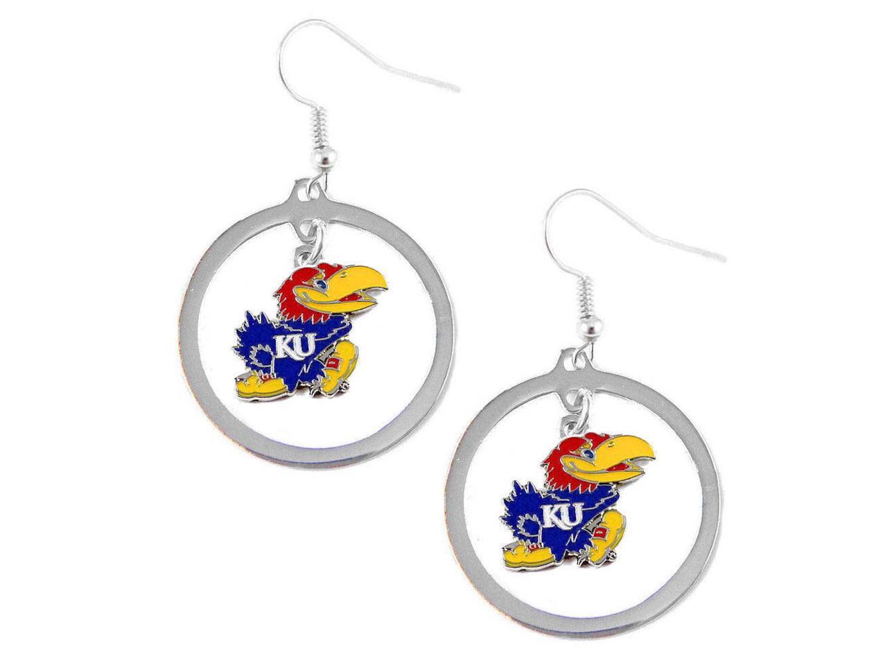 aminco Oklahoma Sooners Hoop Logo Earring Set NCAA Charm