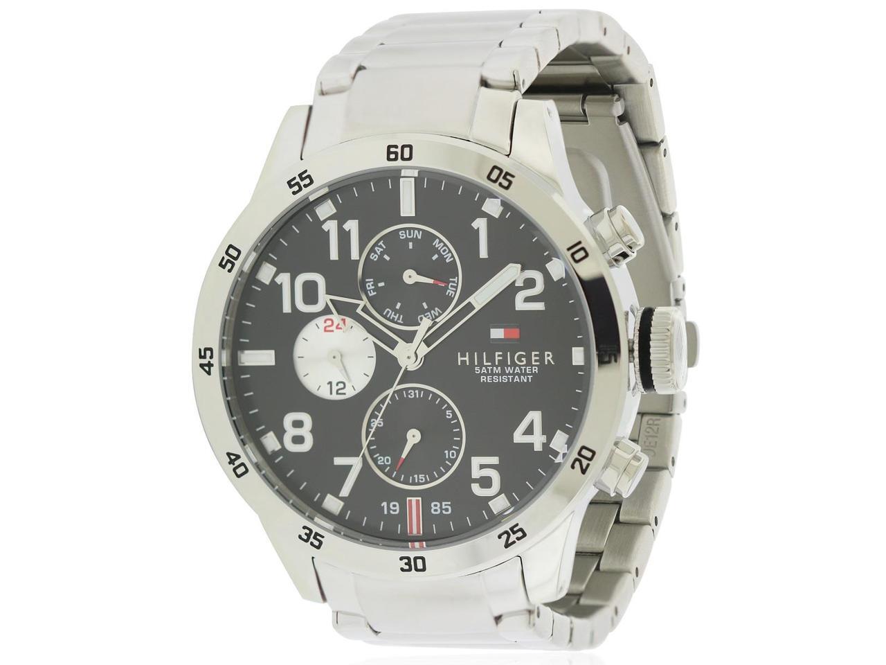 tommy hilfiger men's 1791141 cool sport analog display quartz silver watch