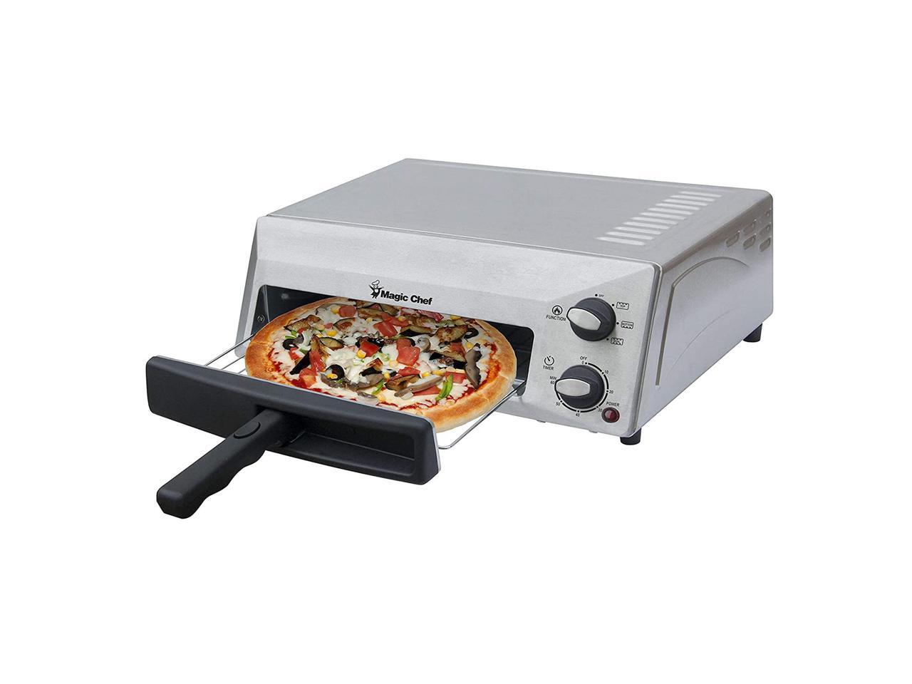 Magic Chef 12" Countertop Pizza Oven, Stainless Steel HQPZO13ST