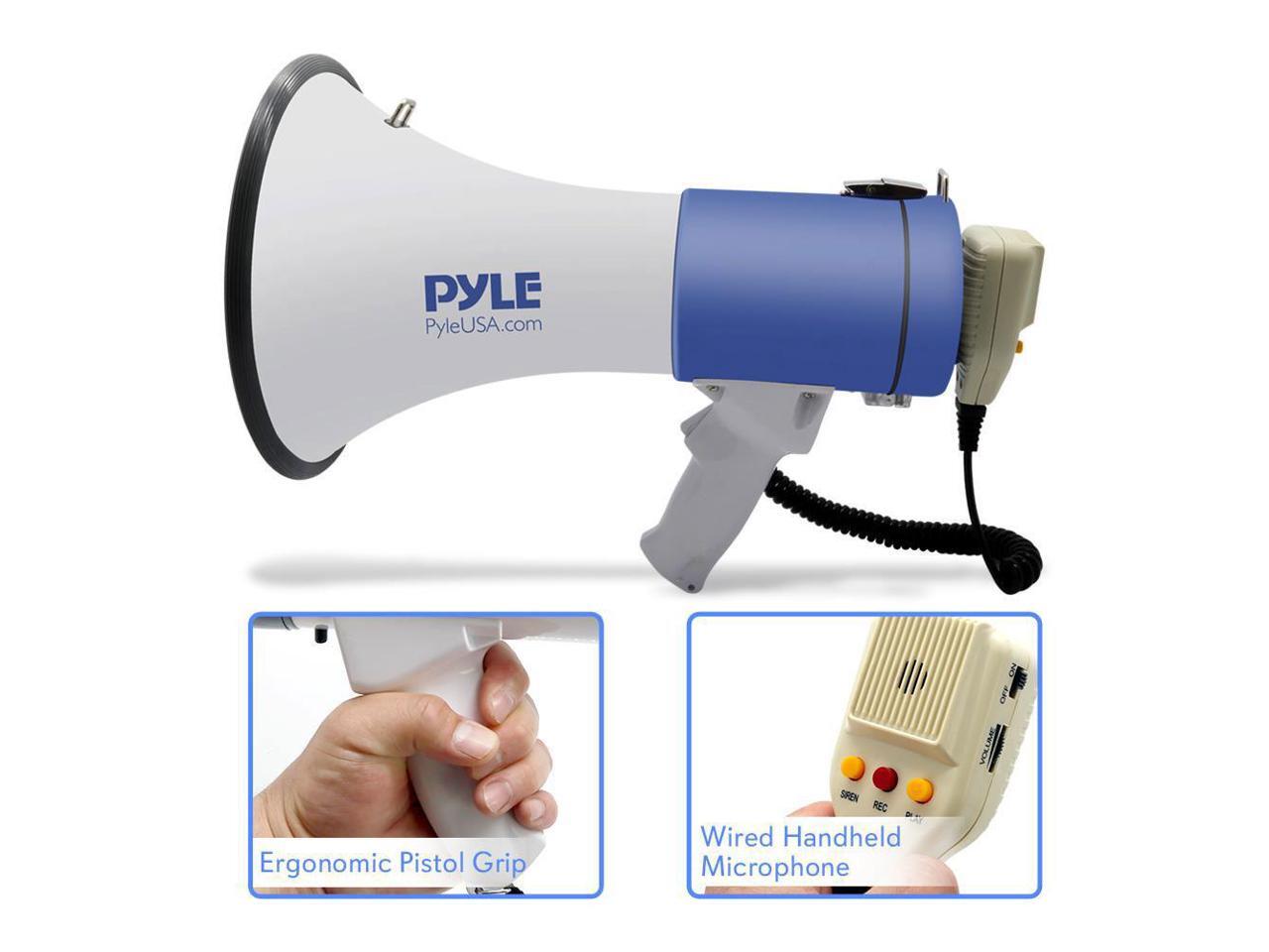 PYLE MEGAPHONE Speaker System with Builtin Rechargeable Battery and
