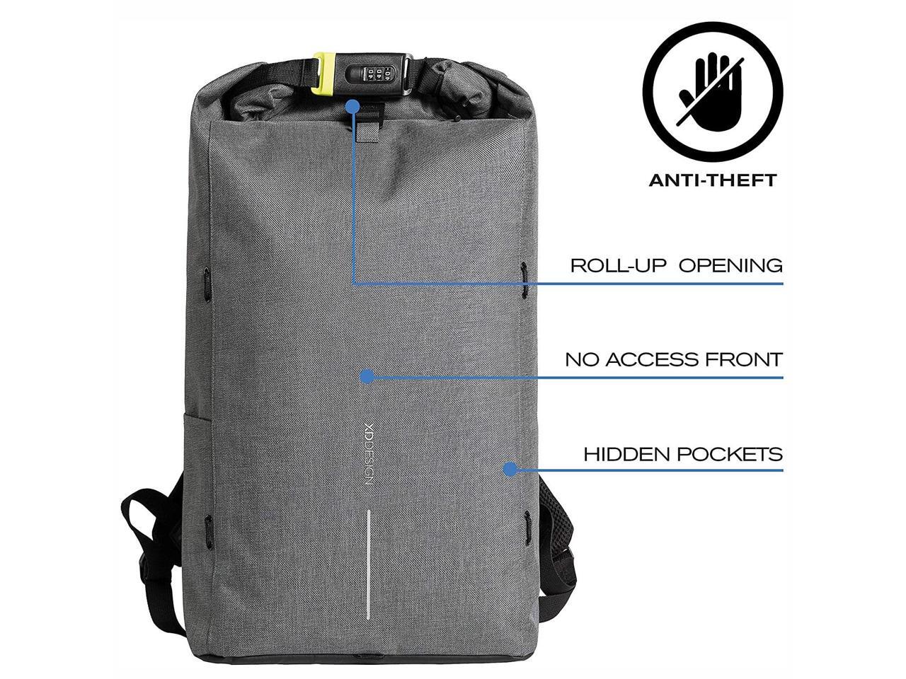 XD Design Urban Lite AntiTheft Laptop Backpack Grey (Unisex Travel Bag