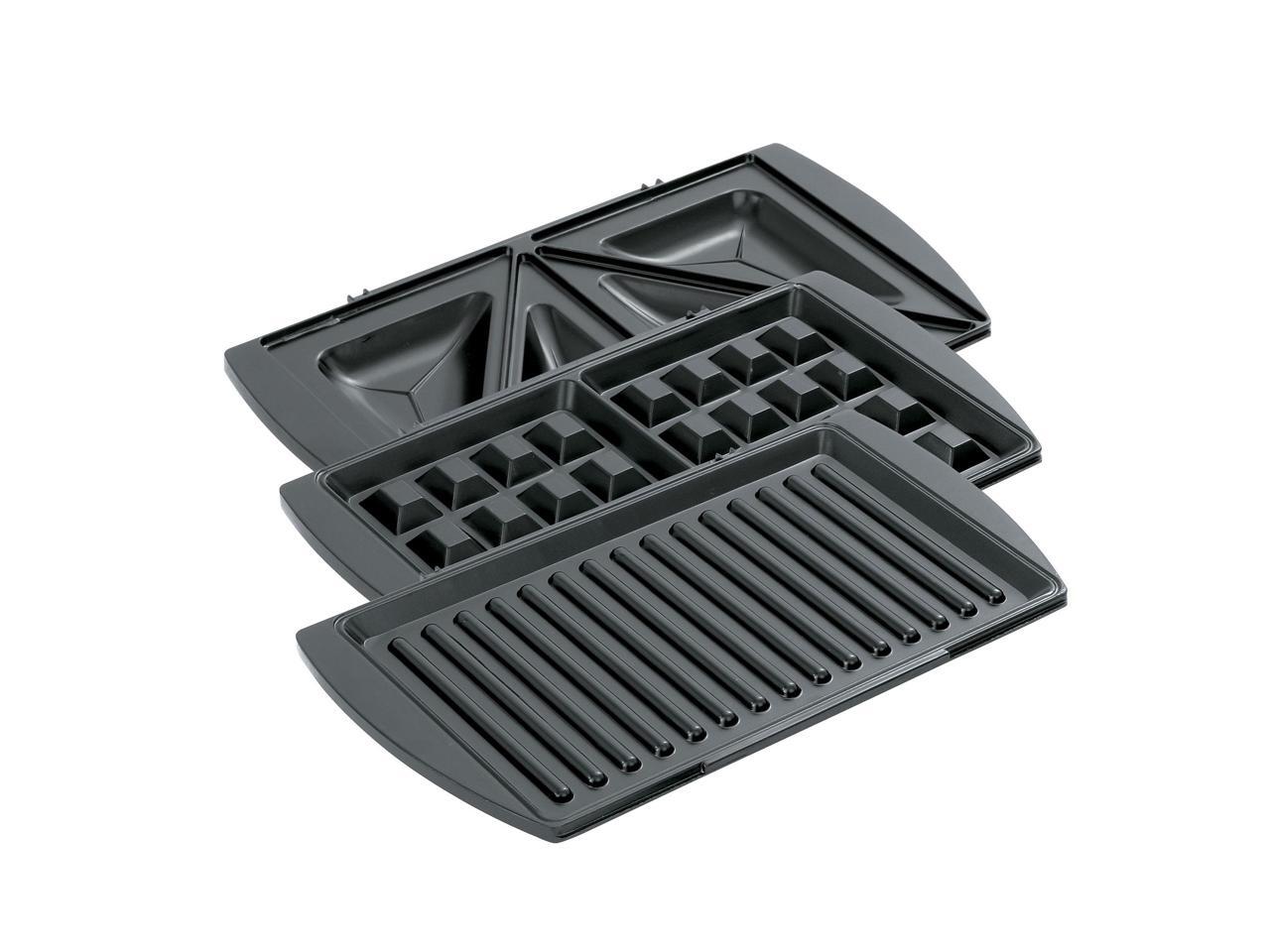 Salton SM1543 Black 3 in 1 Grill, Sandwich & Waffle Maker