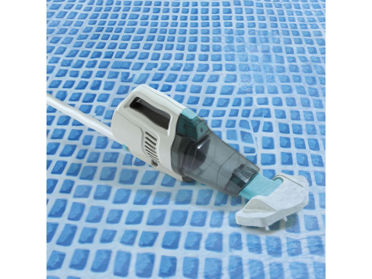 Intex ZR200 Rechargeable Cordless Telescoping Pool Vacuum with 2 Brush