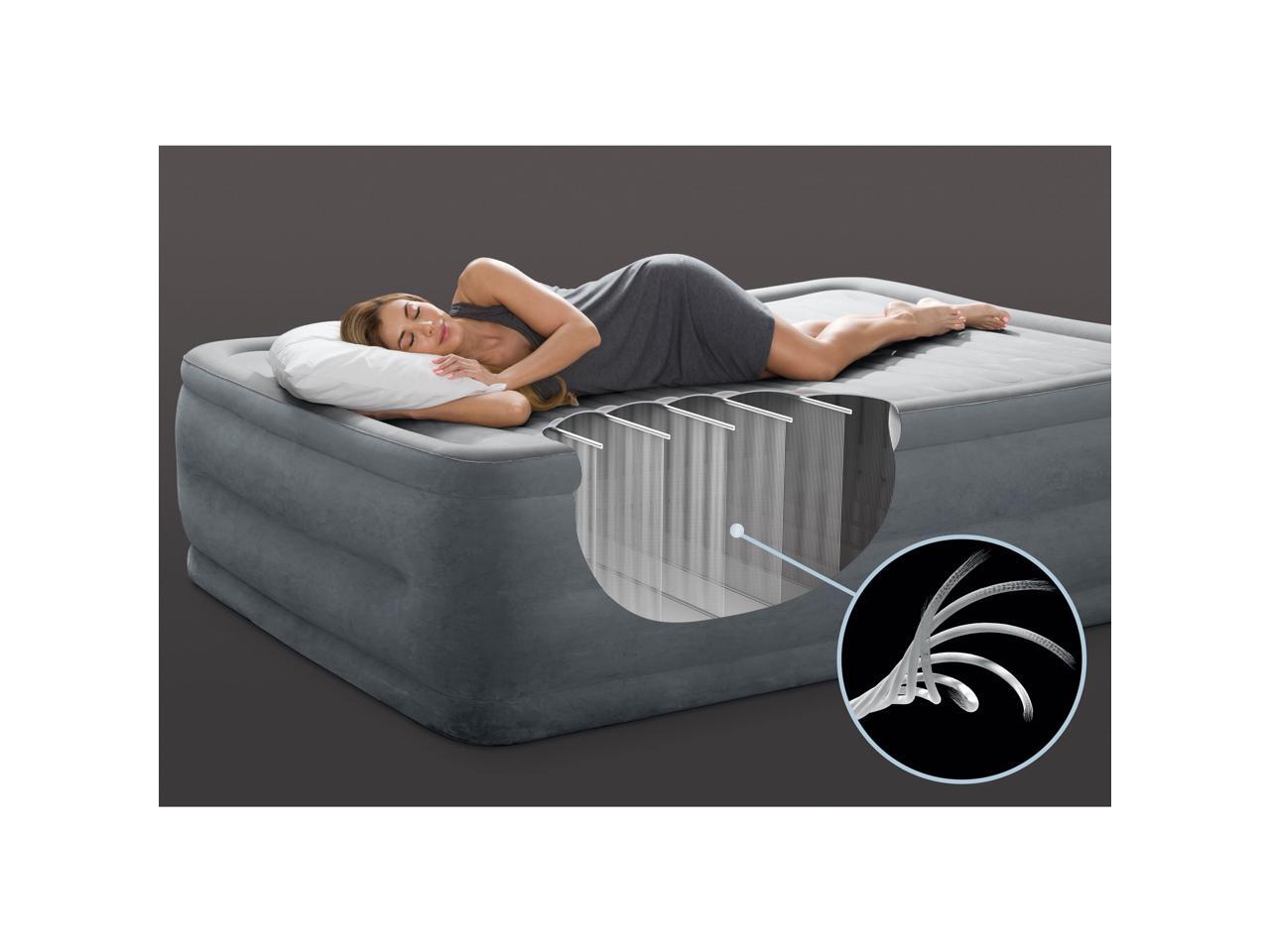 Intex Queen Comfort High Rise DuraBeam Air Bed Mattress w/ BuiltIn
