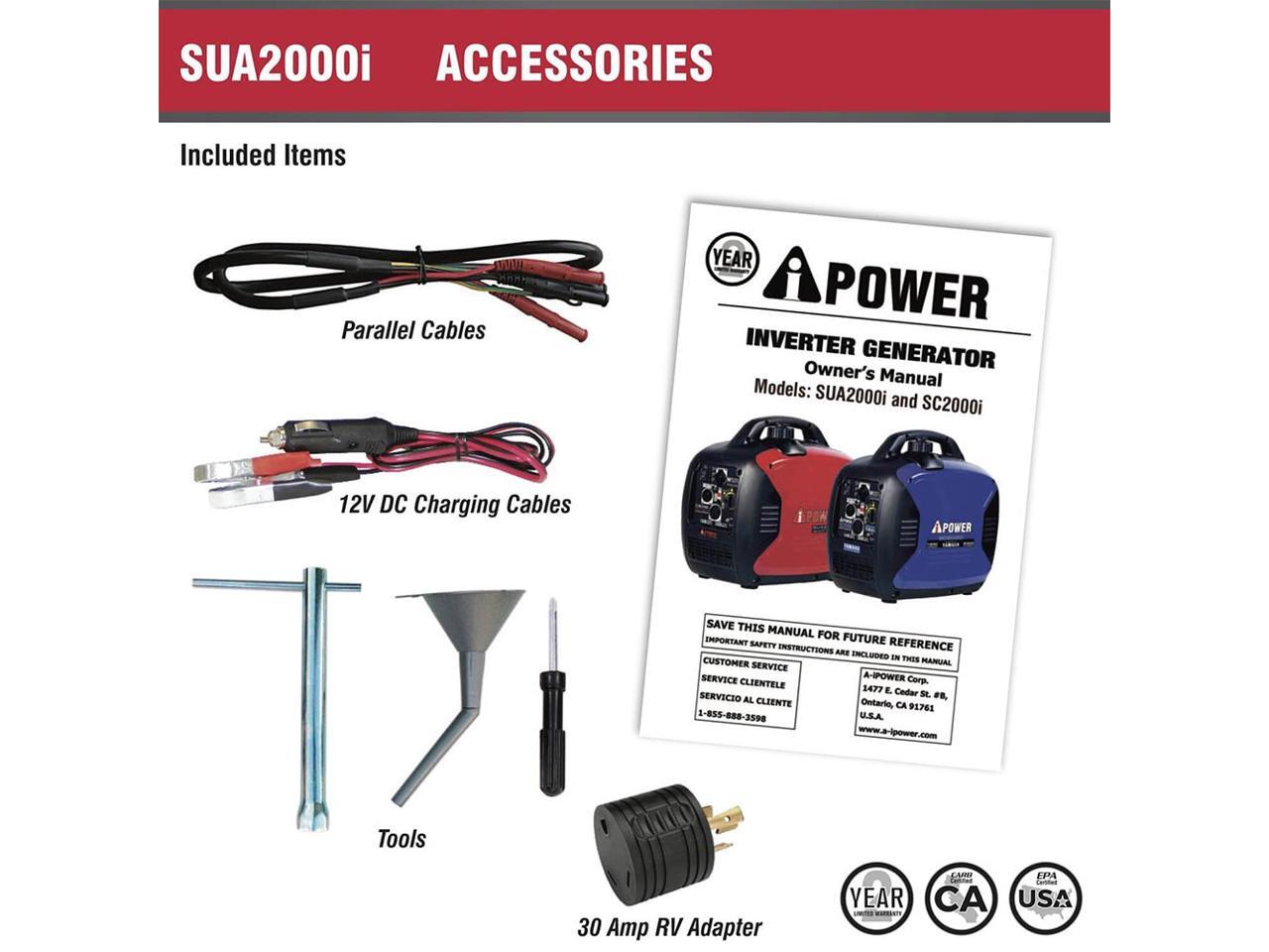 AiPower SUA2000i Super Quiet 1600Watt Portable Digital Inverter Gas