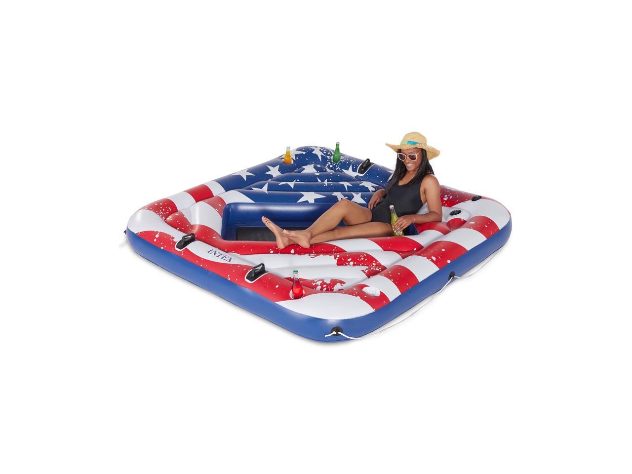 2 person pool float with cooler