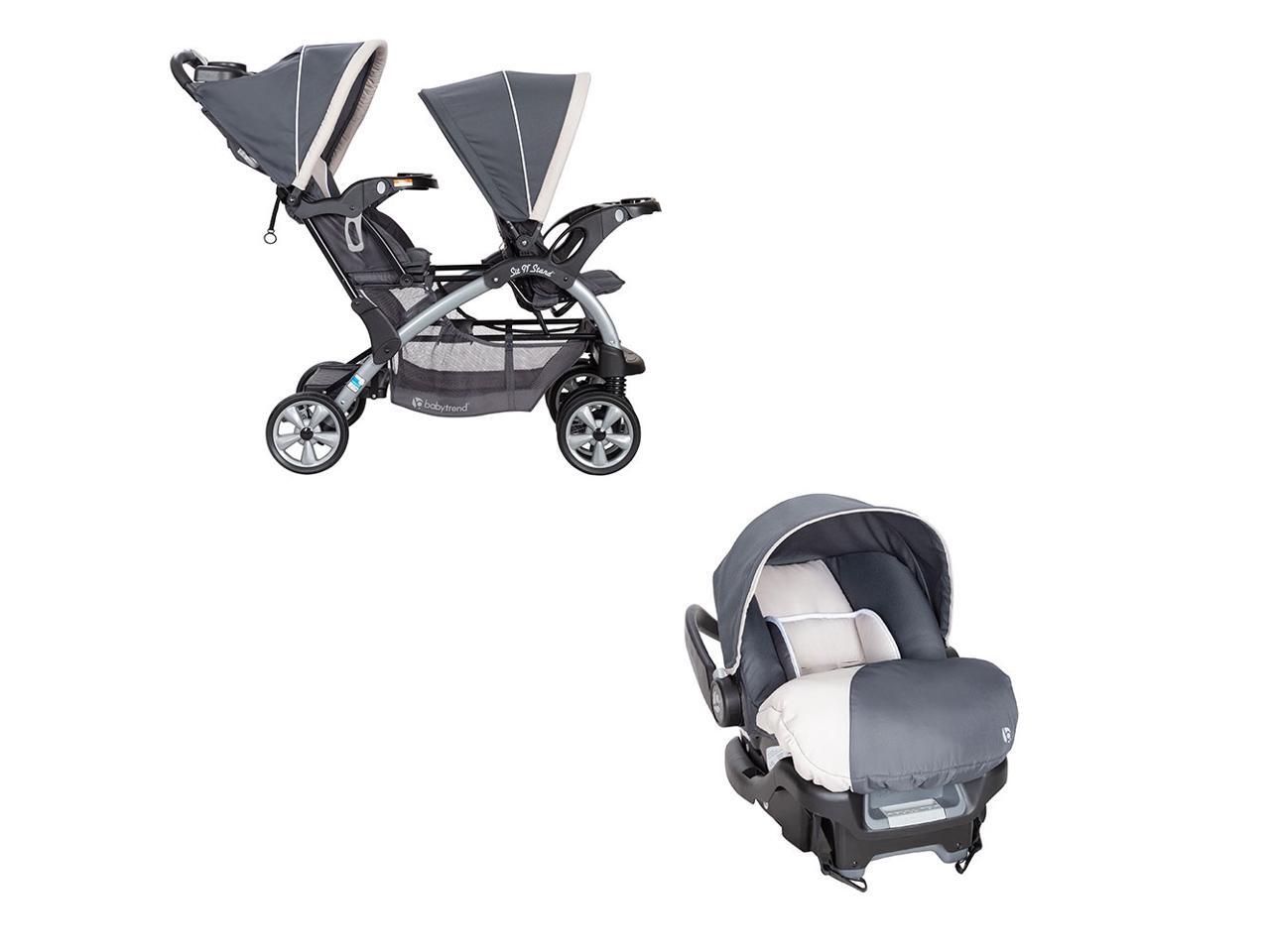 baby trend sit and stand double stroller car seat