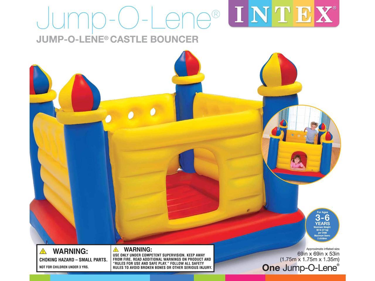 2 Pack Intex Inflatable 80-Inch Jump-O-Lene Ring Bouncer For Kids Ages 3-6 